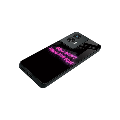 Girls Don't Dress For Boys stylish phone case for motorola edge 50 fusion | glossy glass and slim fit
