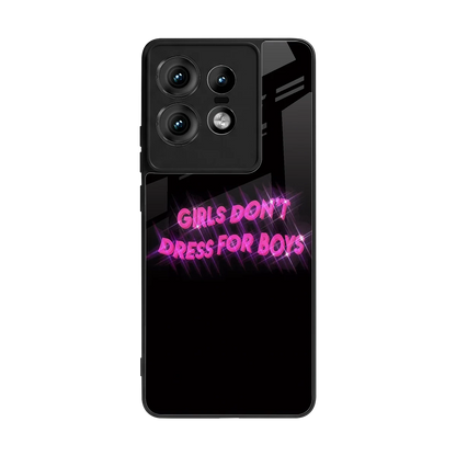 Girls Don't Dress For Boys back phone cover | glass case for motorola edge 50 pro