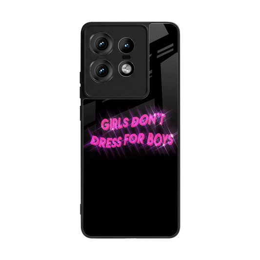 Girls Don't Dress For Boys back phone cover | glass case for motorola edge 50 pro