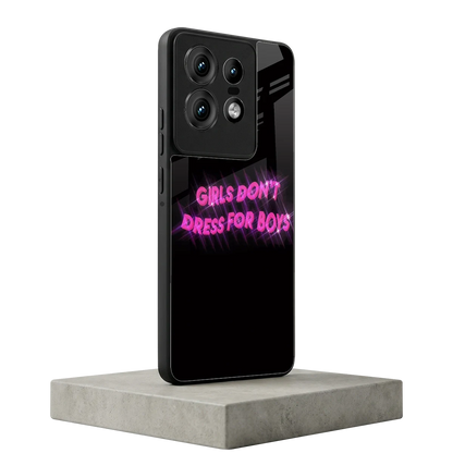 Girls Don't Dress For Boys motorola edge 50 pro mobile cover | shockproof glass phone case
