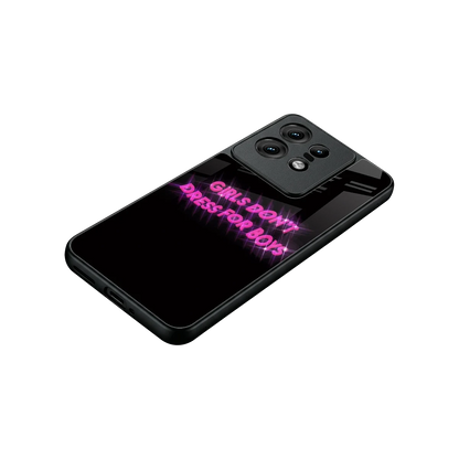 Girls Don't Dress For Boys stylish phone case for motorola edge 50 pro | glossy glass and slim fit