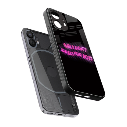 Girls Don't Dress For Boys sleek nothing phone 2 cover with tempered glass back and TPU edges