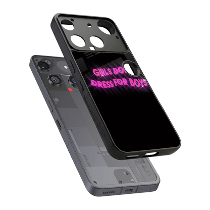 Girls Don't Dress For Boys sleek nothing phone 3 cover with tempered glass back and TPU edges