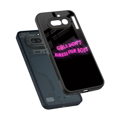 Girls Don't Dress For Boys sleek nothing phone 4a cover with tempered glass back and TPU edges