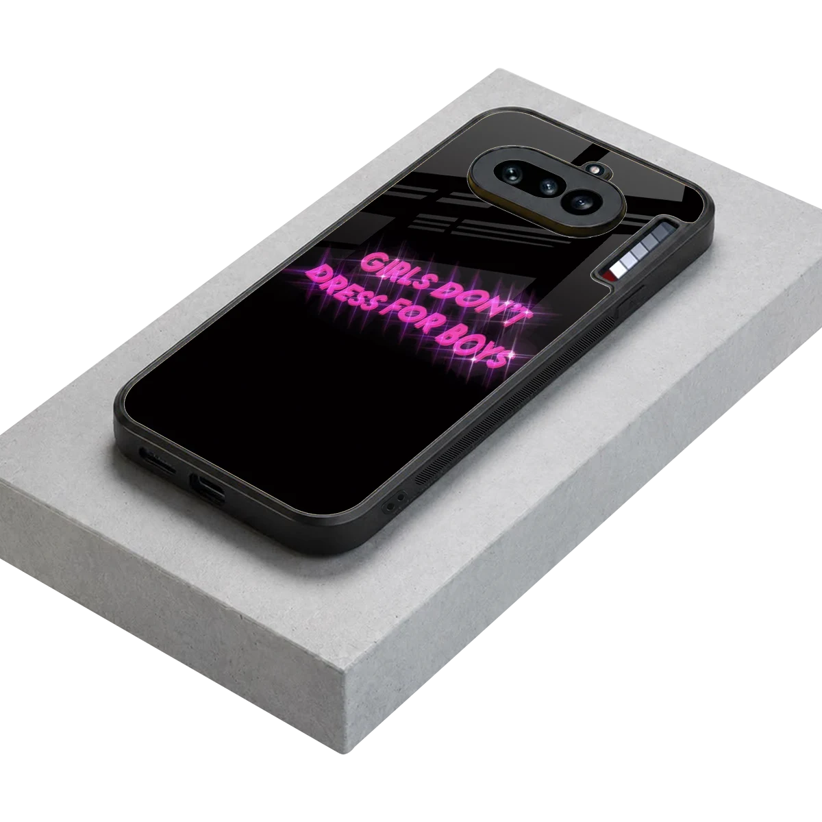 Girls Don't Dress For Boys stylish phone case for nothing phone 4a | glossy glass and slim fit
