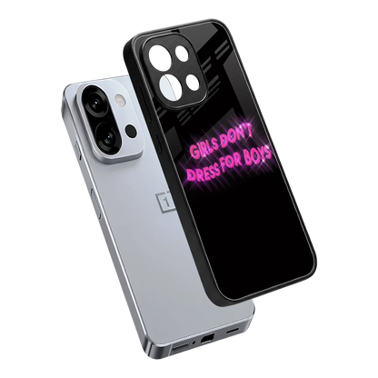 Girls Don't Dress For Boys sleek oneplus 13s cover with tempered glass back and TPU edges