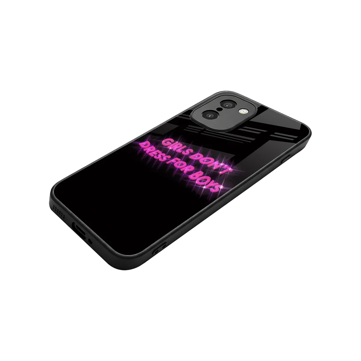 Girls Don't Dress For Boys stylish phone case for oneplus 15r | glossy glass and slim fit
