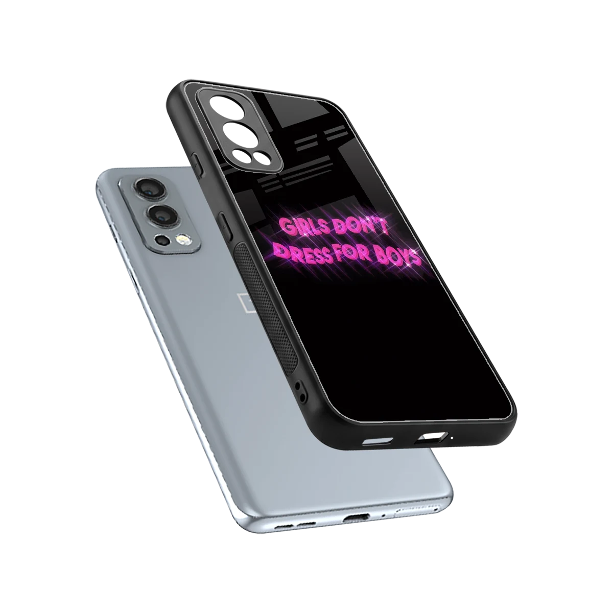 Girls Don't Dress For Boys sleek oneplus nord 2 cover with tempered glass back and TPU edges