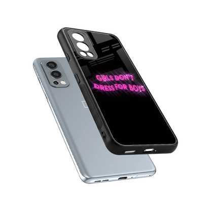 Girls Don't Dress For Boys sleek oneplus nord 2 cover with tempered glass back and TPU edges