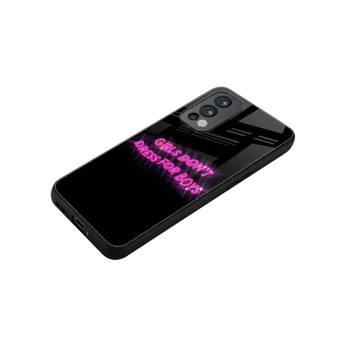Girls Don't Dress For Boys stylish phone case for oneplus nord 2 | glossy glass and slim fit