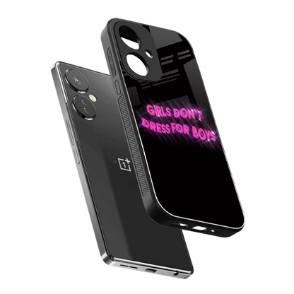 Girls Don't Dress For Boys sleek oneplus nord ce 3 cover with tempered glass back and TPU edges