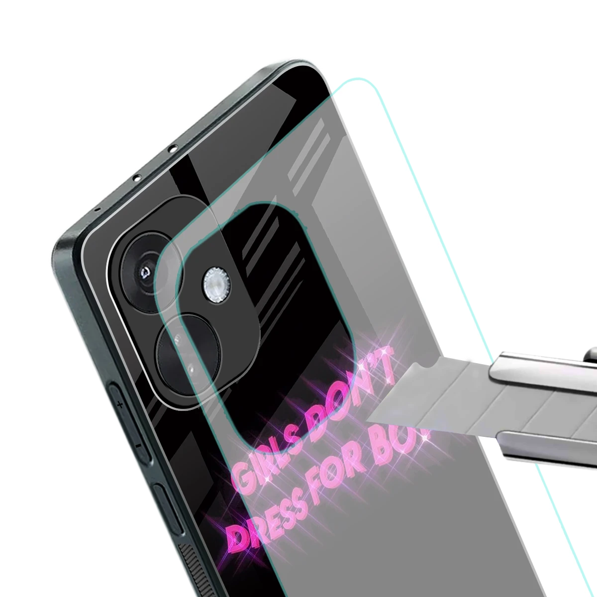 Girls Don't Dress For Boys stylish phone case for oneplus nord ce 3 | glossy glass and slim fit