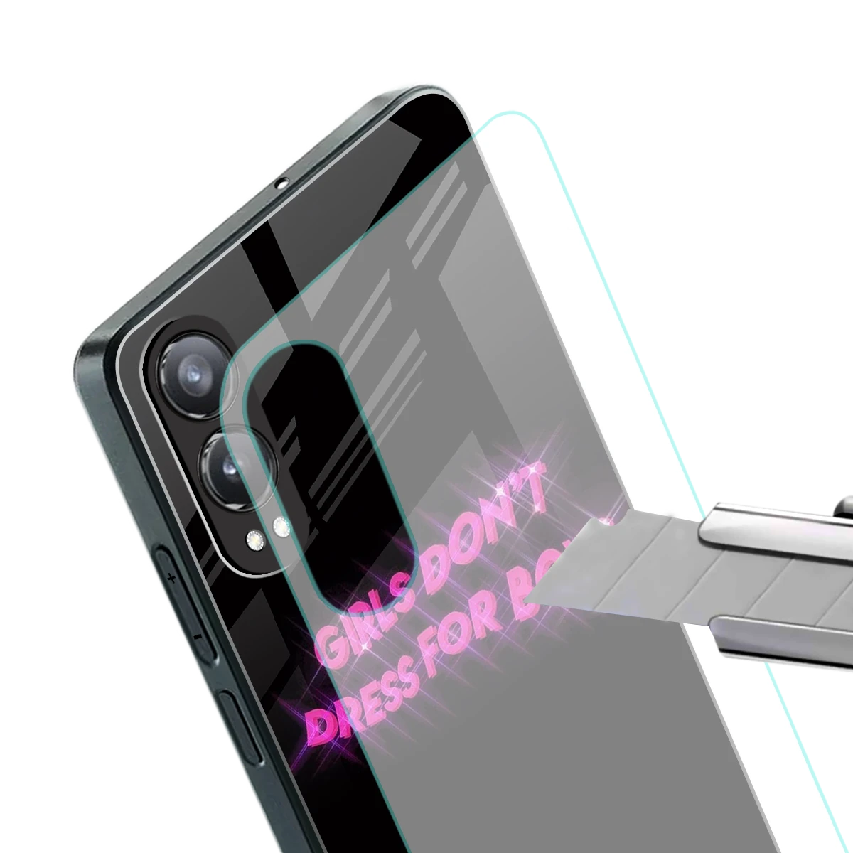 Girls Don't Dress For Boys stylish phone case for oneplus nord ce 4 lite | glossy glass and slim fit