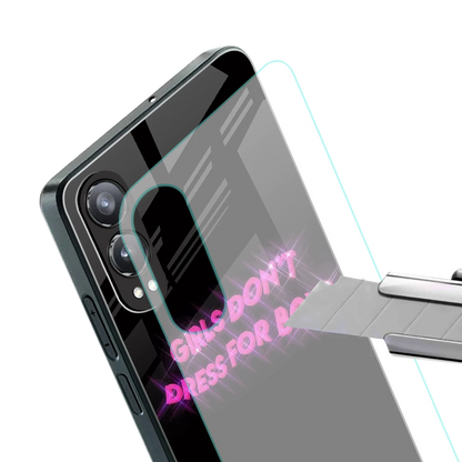Girls Don't Dress For Boys stylish phone case for oneplus nord ce 4 lite | glossy glass and slim fit