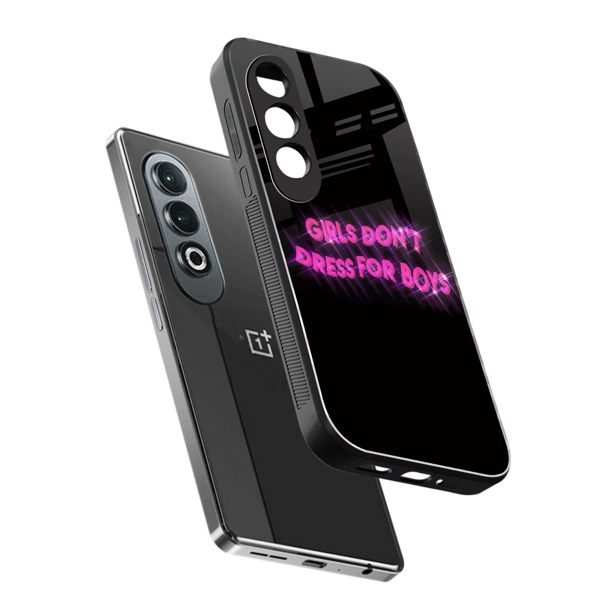 Girls Don't Dress For Boys sleek oneplus nord ce 4 cover with tempered glass back and TPU edges