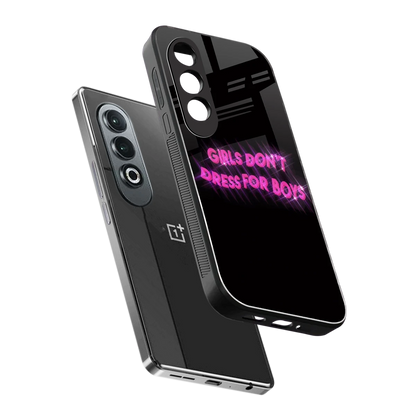 Girls Don't Dress For Boys sleek oneplus nord ce 4 cover with tempered glass back and TPU edges