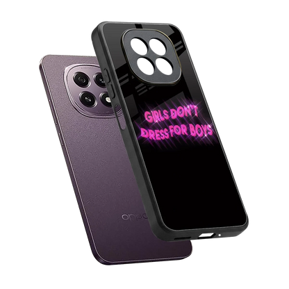 Girls Don't Dress For Boys sleek oppo f29 5g cover with tempered glass back and TPU edges