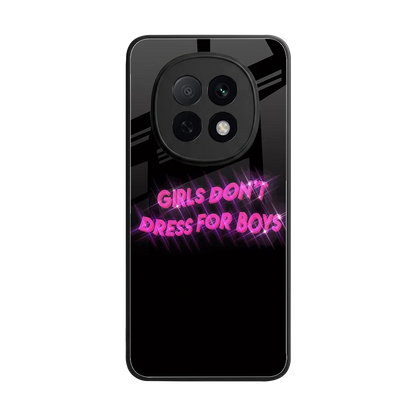 Girls Don't Dress For Boys back phone cover | glass case for oppo f29 pro 5g