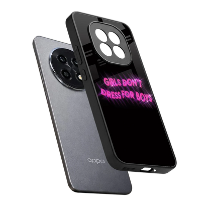 Girls Don't Dress For Boys sleek oppo f29 pro 5g cover with tempered glass back and TPU edges
