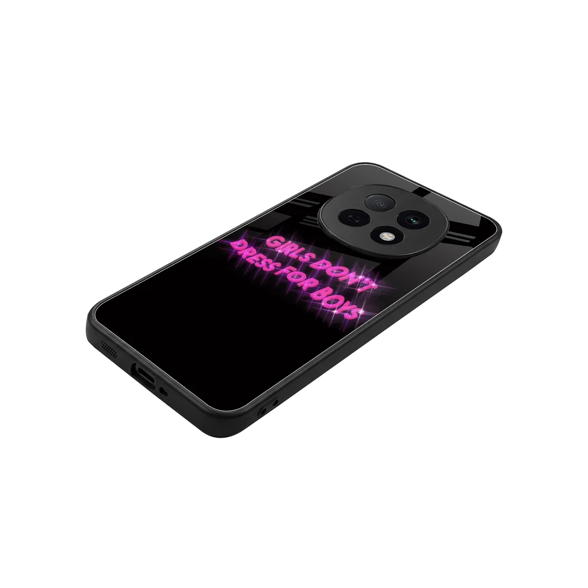 Girls Don't Dress For Boys stylish phone case for oppo f29 pro 5g | glossy glass and slim fit