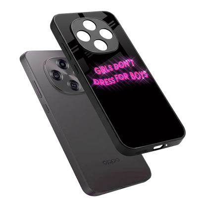 Girls Don't Dress For Boys sleek oppo f31 pro 5g cover with tempered glass back and TPU edges