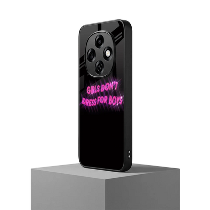 Girls Don't Dress For Boys oppo f31 pro 5g mobile cover | shockproof glass phone case