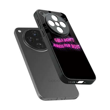 Girls Don't Dress For Boys sleek oppo find x8 cover with tempered glass back and TPU edges