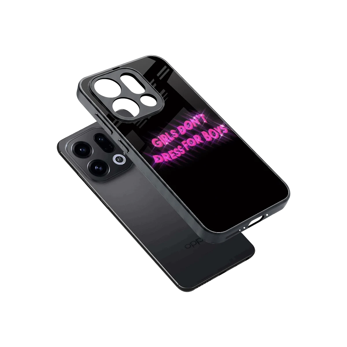 Girls Don't Dress For Boys sleek oppo find x9 cover with tempered glass back and TPU edges