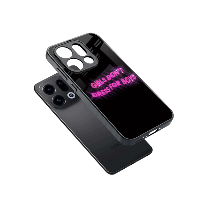 Girls Don't Dress For Boys sleek oppo find x9 cover with tempered glass back and TPU edges