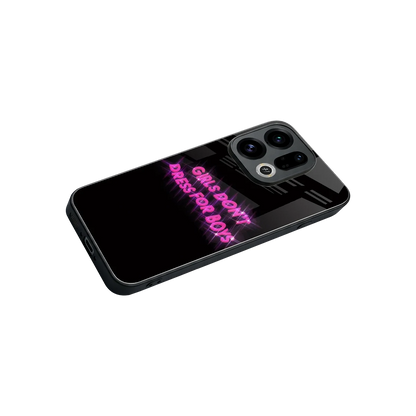 Girls Don't Dress For Boys stylish phone case for oppo find x9 | glossy glass and slim fit