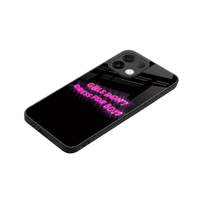 Girls Don't Dress For Boys stylish phone case for oppo k13 5g | glossy glass and slim fit