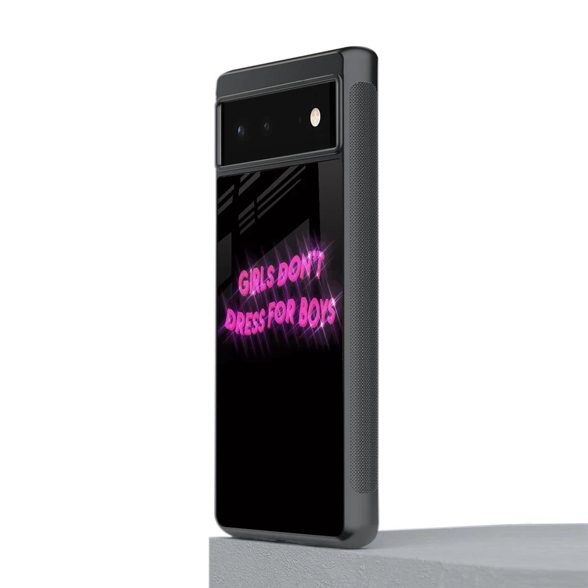 Girls Don't Dress For Boys stylish phone case for google pixel 6a | glossy glass and slim fit