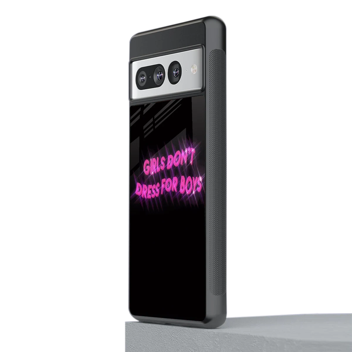 Girls Don't Dress For Boys stylish phone case for google pixel 7 pro | glossy glass and slim fit