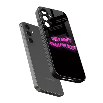 Girls Don't Dress For Boys sleek samsung galaxy a55 5g cover with tempered glass back and TPU edges