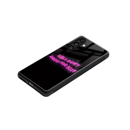 Girls Don't Dress For Boys stylish phone case for samsung galaxy m36 5g | glossy glass and slim fit