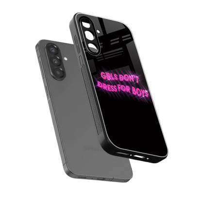 Girls Don't Dress For Boys sleek samsung galaxy a36 5g cover with tempered glass back and TPU edges