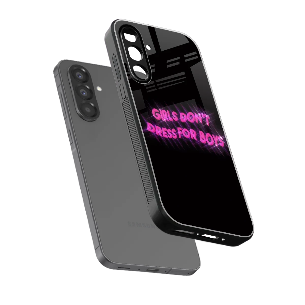 Girls Don't Dress For Boys sleek samsung galaxy a17 5g cover with tempered glass back and TPU edges