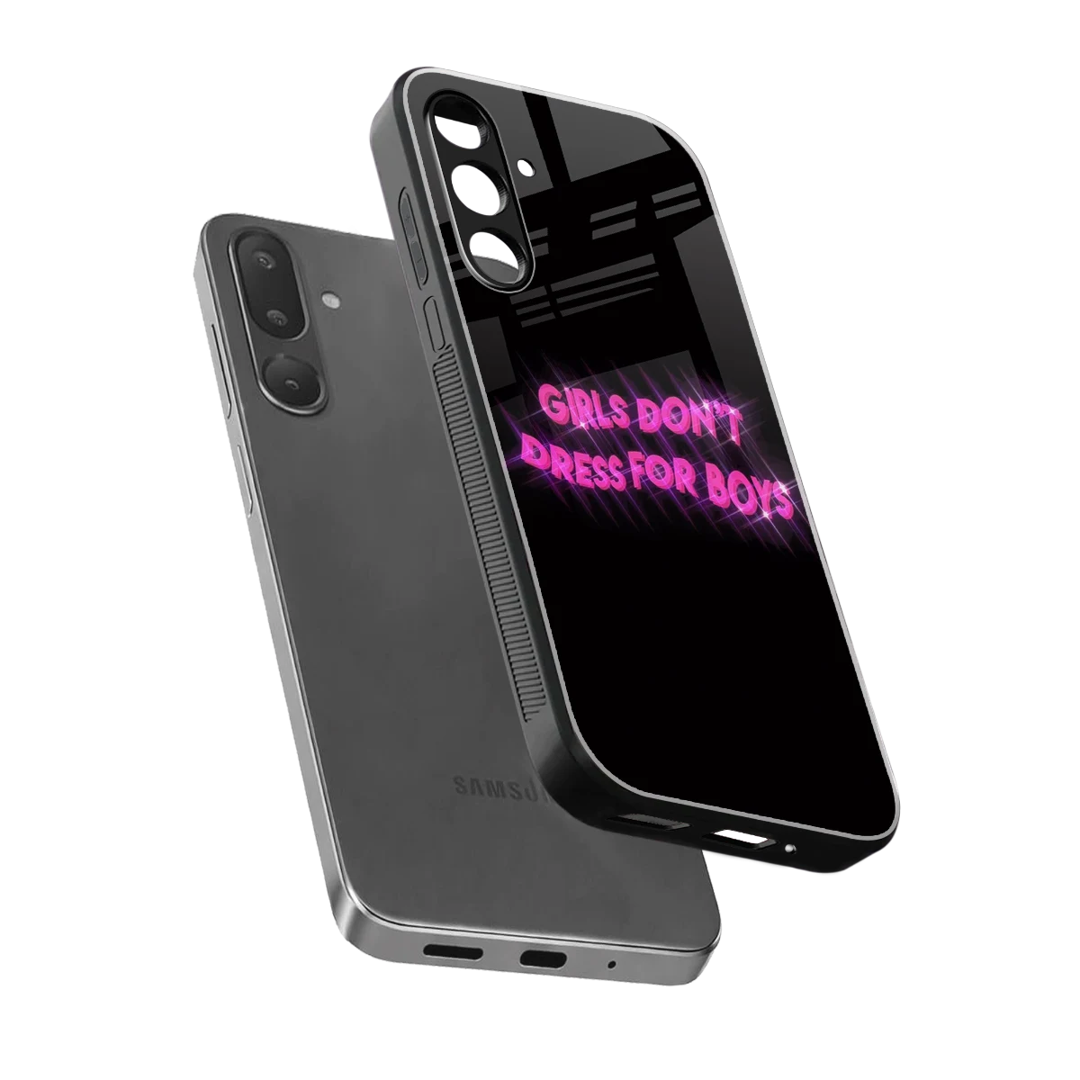 Girls Don't Dress For Boys sleek samsung galaxy m36 5g cover with tempered glass back and TPU edges