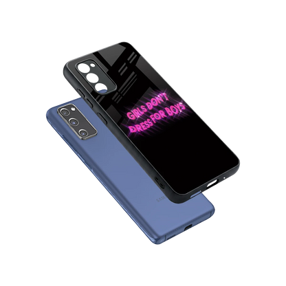 Girls Don't Dress For Boys sleek samsung galaxy s20 fe cover with tempered glass back and TPU edges
