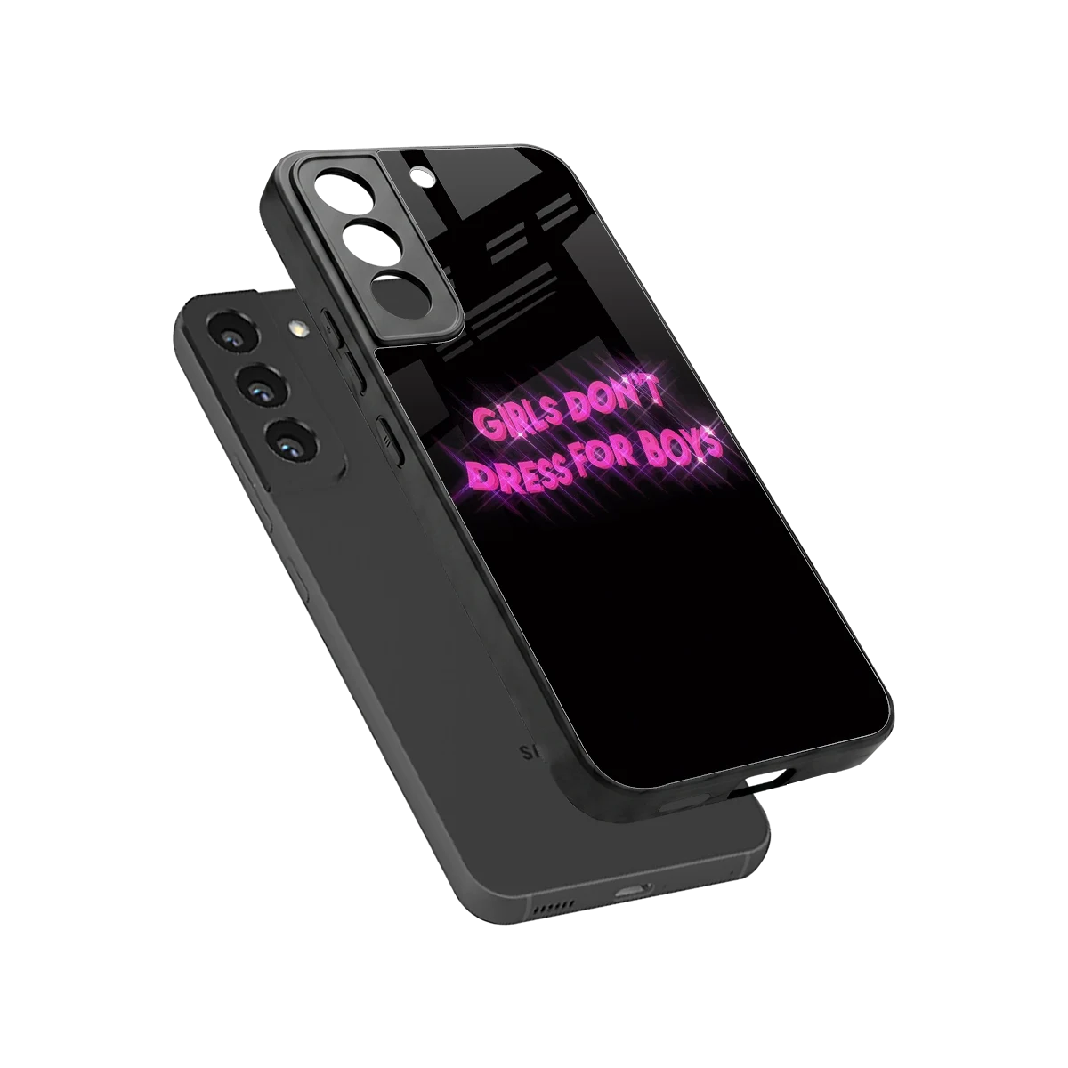 Girls Don't Dress For Boys sleek samsung galaxy s22 cover with tempered glass back and TPU edges
