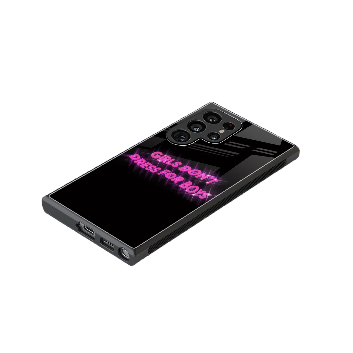 Girls Don't Dress For Boys stylish phone case for samsung galaxy s23 ultra | glossy glass and slim fit