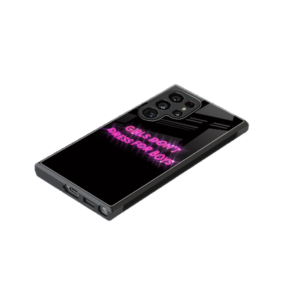 Girls Don't Dress For Boys stylish phone case for samsung galaxy s24 ultra | glossy glass and slim fit