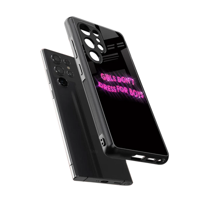 Girls Don't Dress For Boys sleek samsung galaxy s25 ultra cover with tempered glass back and TPU edges