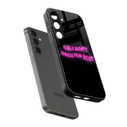 Girls Don't Dress For Boys sleek samsung galaxy s24 cover with tempered glass back and TPU edges