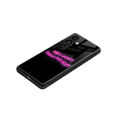Girls Don't Dress For Boys stylish phone case for samsung galaxy s24 fe | glossy glass and slim fit
