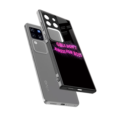 Girls Don't Dress For Boys sleekvivo v30 pro cover with tempered glass back and TPU edges
