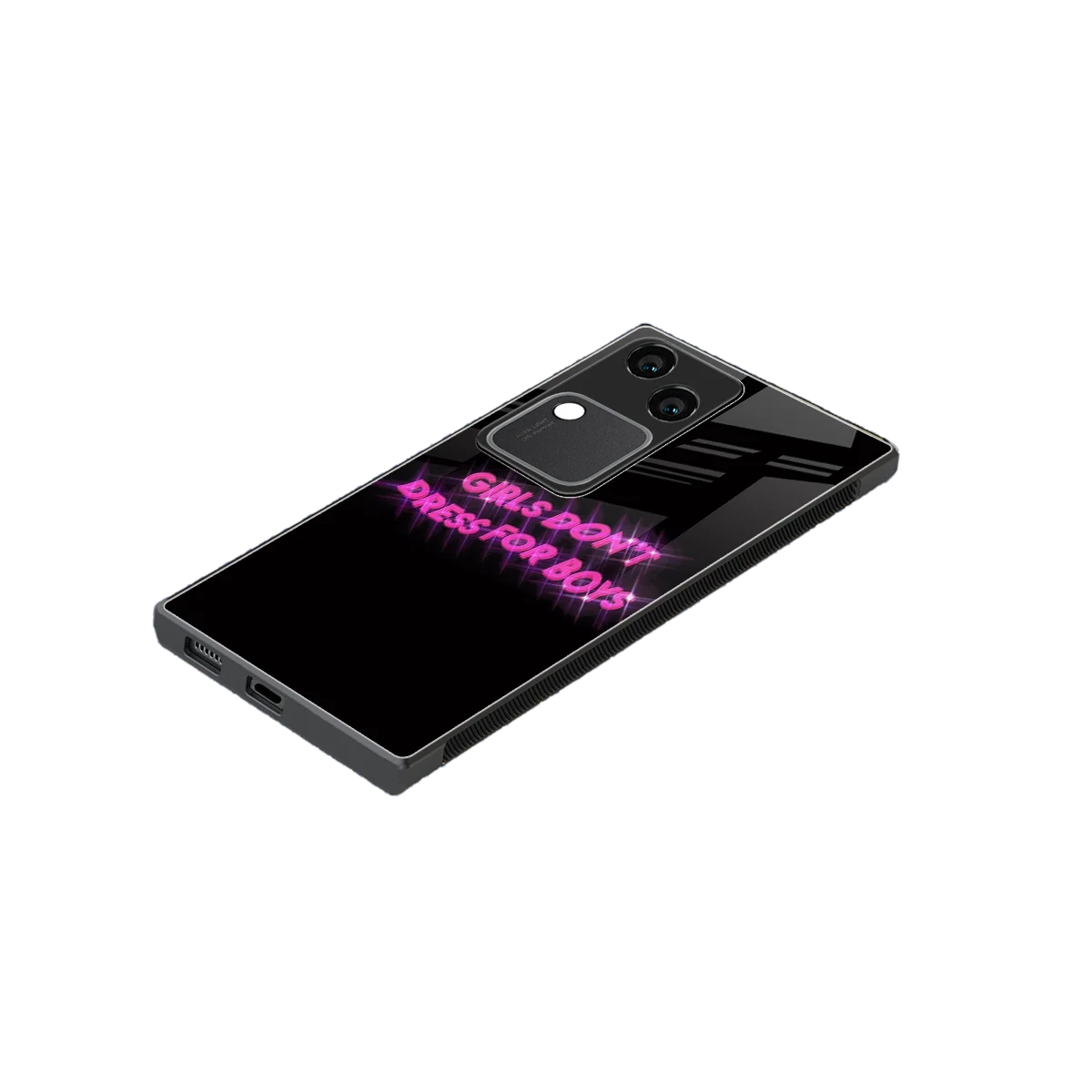 Girls Don't Dress For Boys stylish phone case for vivo v30 | glossy glass and slim fit