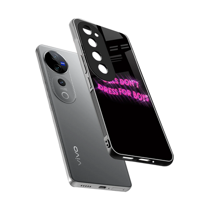 Girls Don't Dress For Boys sleek vivo v40 pro cover with tempered glass back and TPU edges