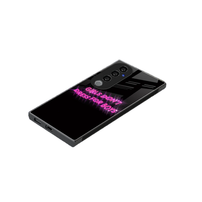 Girls Don't Dress For Boys stylish phone case for vivo v40 pro | glossy glass and slim fit
