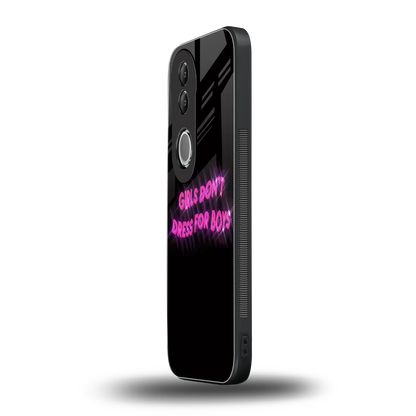 Girls Don't Dress For Boys vivo v50 mobile cover | shockproof glass phone case